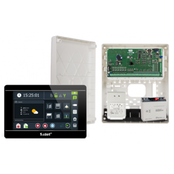 ZESTAW ALARMOWY SATEL INTEGRA 64 + INT-TSI-B + OPU-3P + AWT682 + AKUMULATOR 17Ah